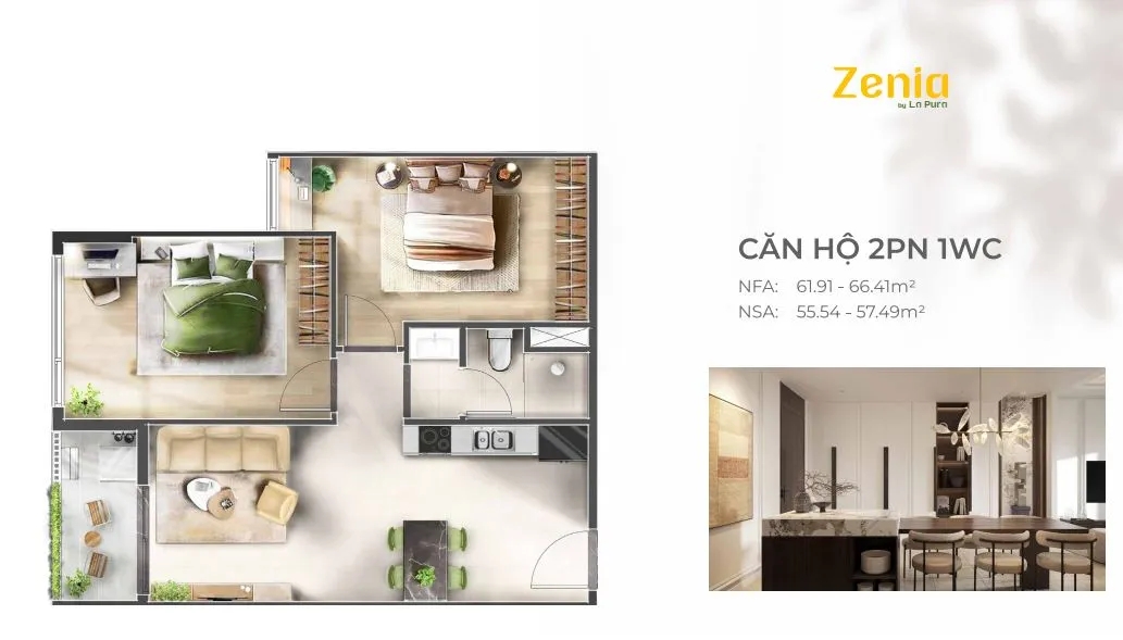 Căn hộ 02PN -1WC