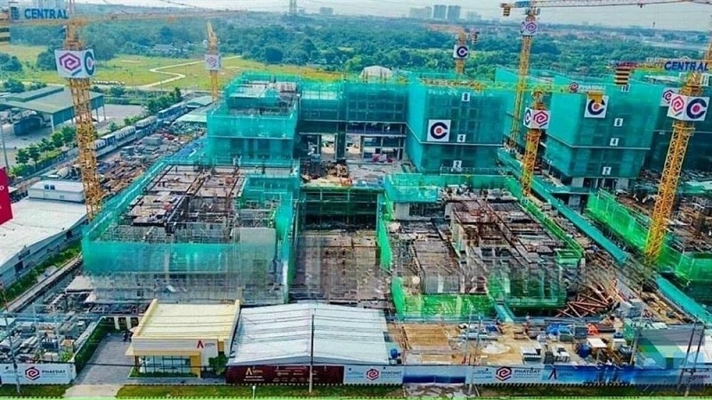 Các toà tháp căn hộ đang dần hình thành